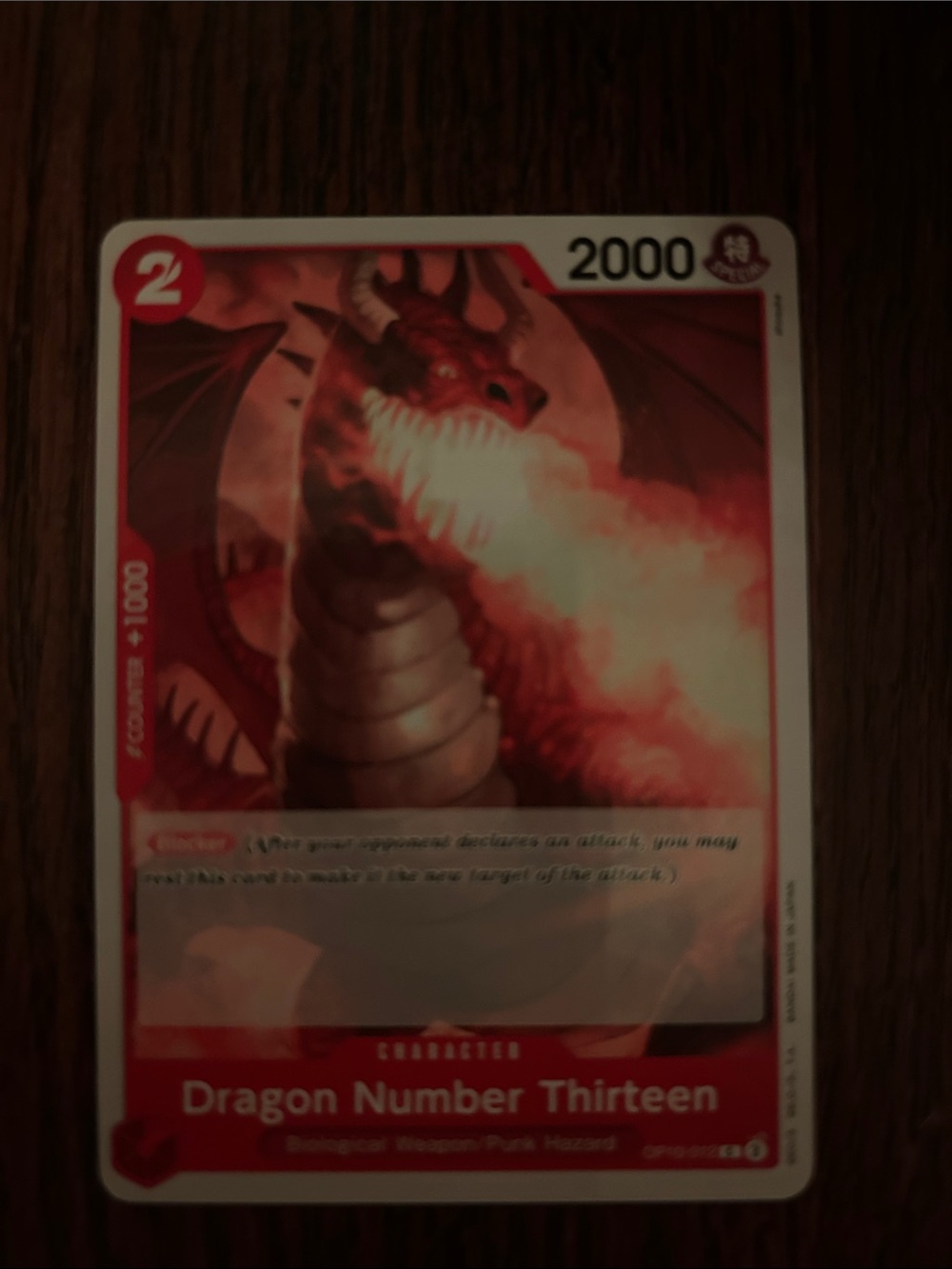 Onepiece Red Dragon Number Thirteen Trading Card